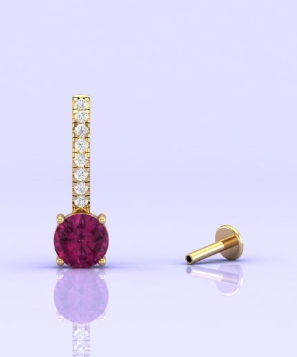 Rhodolite Garnet 14K Dainty Stud Earrings, Raspberry Rhodolite Jewelry, Handmade Jewelry, Anniversary Gift, Gift For Women, Birthstone Jewel | Save 33% - Rajasthan Living