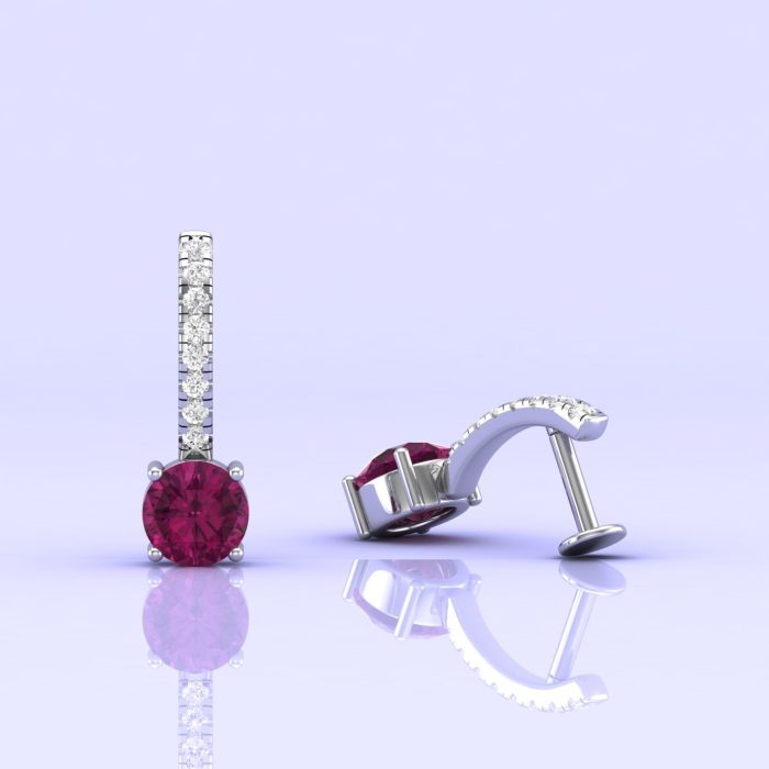 Rhodolite Garnet 14K Dainty Stud Earrings, Raspberry Rhodolite Jewelry, Handmade Jewelry, Anniversary Gift, Gift For Women, Birthstone Jewel | Save 33% - Rajasthan Living 13