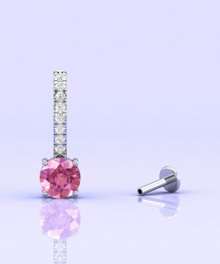 Pink Spinel 14K Stud Earrings, Dainty Stud Earrings, Handmade Jewelry, Natural Spinel, Art Deco Earrings, Gift For Women, August Birthstone | Save 33% - Rajasthan Living