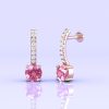 Pink Spinel 14K Stud Earrings, Dainty Stud Earrings, Handmade Jewelry, Natural Spinel, Art Deco Earrings, Gift For Women, August Birthstone | Save 33% - Rajasthan Living 22