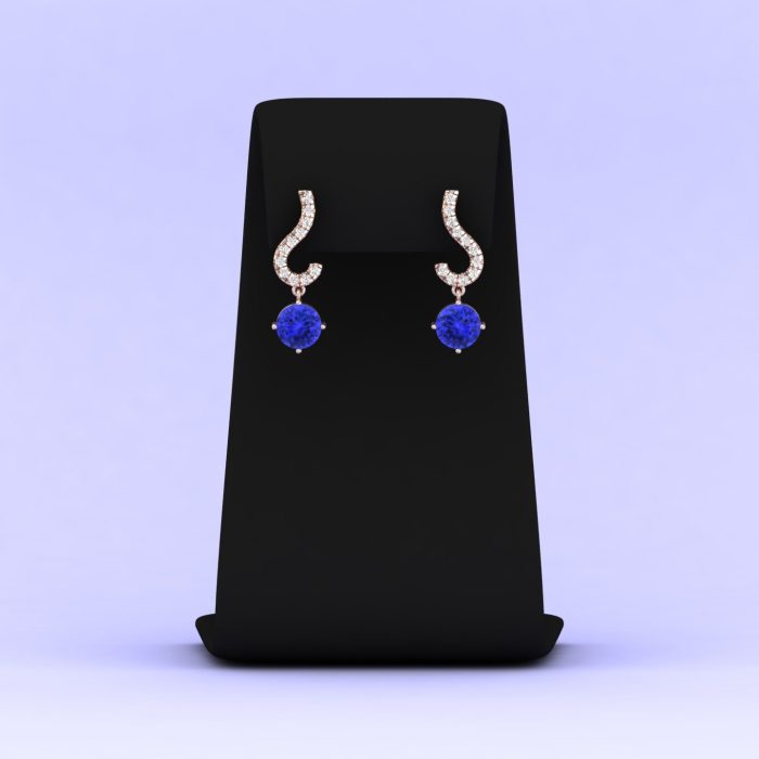 Dainty 14K Tanzanite Dangle Earrings, Handmade Jewelry, Natural Tanzanite Earrings, Round Gemstone Earrings, Party Jewelry, Gift For Women | Save 33% - Rajasthan Living 10