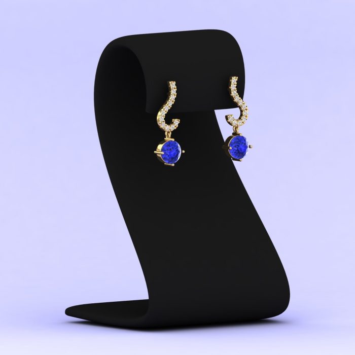 Dainty 14K Tanzanite Dangle Earrings, Handmade Jewelry, Natural Tanzanite Earrings, Round Gemstone Earrings, Party Jewelry, Gift For Women | Save 33% - Rajasthan Living 13