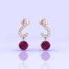 Rhodolite Garnet 14K Dangle Earrings, Natural Garnet Jewelry, Handmade Jewelry, Art Deco Style Earrings, Gift For Her, Anniversary Gift | Save 33% - Rajasthan Living 22