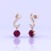 Rhodolite Garnet 14K Dangle Earrings, Natural Garnet Jewelry, Handmade Jewelry, Art Deco Style Earrings, Gift For Her, Anniversary Gift | Save 33% - Rajasthan Living 23