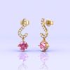Natural Pink Spinel 14K Dainty Dangle Earrings, Spinel Handmade Earrings, Everyday Gemstone Earrings For Women, Gold Stud Jewelry For Her, | Save 33% - Rajasthan Living 23