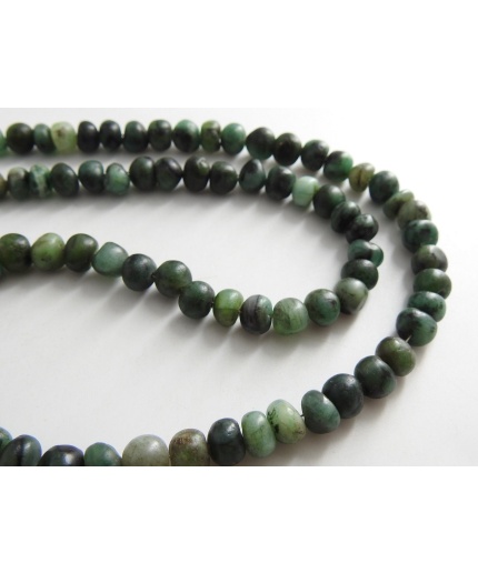Natural Emerald Smooth Roundel Bead,Handmade,Matte Polished,Loose Gemstone 16Inch Strand B12 | Save 33% - Rajasthan Living 3