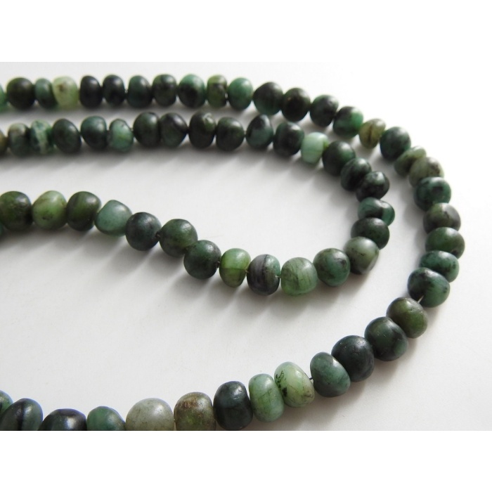 Natural Emerald Smooth Roundel Bead,Handmade,Matte Polished,Loose Gemstone 16Inch Strand B12 | Save 33% - Rajasthan Living 6