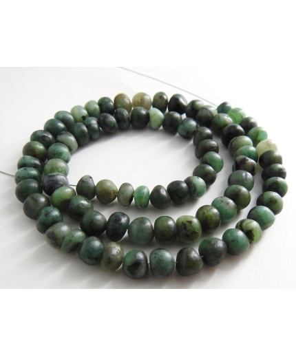 Natural Emerald Smooth Roundel Bead,Handmade,Matte Polished,Loose Gemstone 16Inch Strand B12 | Save 33% - Rajasthan Living