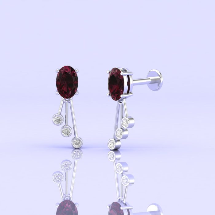 Rhodolite Garnet Earrings, 14K Stud Earrings, Birthstone Earrings, Handmade Jewelry, Minimalist Jewelry, Gift for Women, Gemstone Earrings | Save 33% - Rajasthan Living 10