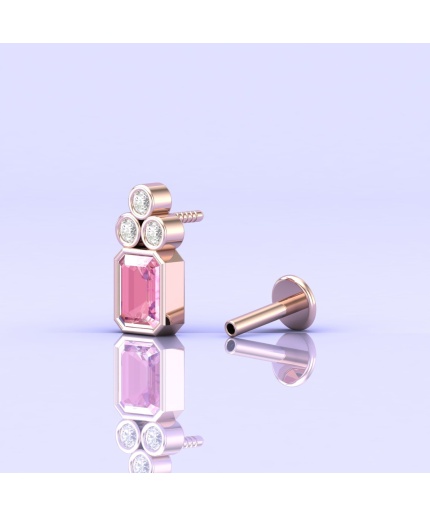 Pink Spinel 14K Gold Earrings, Dainty Stud Earrings, Minimalist Earrings, Jewelry Gift, Birthstone Jewelry, Gemstone Earrings, Jewelry | Save 33% - Rajasthan Living 3