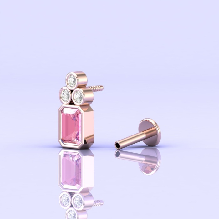 Pink Spinel 14K Gold Earrings, Dainty Stud Earrings, Minimalist Earrings, Jewelry Gift, Birthstone Jewelry, Gemstone Earrings, Jewelry | Save 33% - Rajasthan Living 6