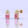 Pink Spinel 14K Gold Earrings, Dainty Stud Earrings, Minimalist Earrings, Jewelry Gift, Birthstone Jewelry, Gemstone Earrings, Jewelry | Save 33% - Rajasthan Living 22