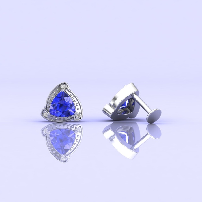 14K Dainty Tanzanite Earrings, Stud Earrings, Gift For Her, Art Deco Earrings, Minimalist Jewelry, Wedding Jewelry, Handmade Jewelry | Save 33% - Rajasthan Living 11