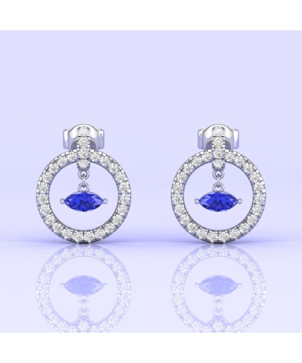 Dainty 14K Natural Tanzanite Evil Eye Dangle Earrings, December Birthstone Earrings For Women, Everyday Gemstone Jewelry For Her, Vintage | Save 33% - Rajasthan Living