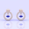 Dainty 14K Natural Tanzanite Evil Eye Dangle Earrings, December Birthstone Earrings For Women, Everyday Gemstone Jewelry For Her, Vintage | Save 33% - Rajasthan Living 18