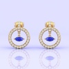Dainty 14K Natural Tanzanite Evil Eye Dangle Earrings, December Birthstone Earrings For Women, Everyday Gemstone Jewelry For Her, Vintage | Save 33% - Rajasthan Living 22