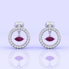 14K Dainty Natural Rhodolite Garnet Evil Eye Dangle Earrings, Everyday Gemstone Jewellery For Women, Gold Stud Earrings For Her, Garnet Cut | Save 33% - Rajasthan Living 23