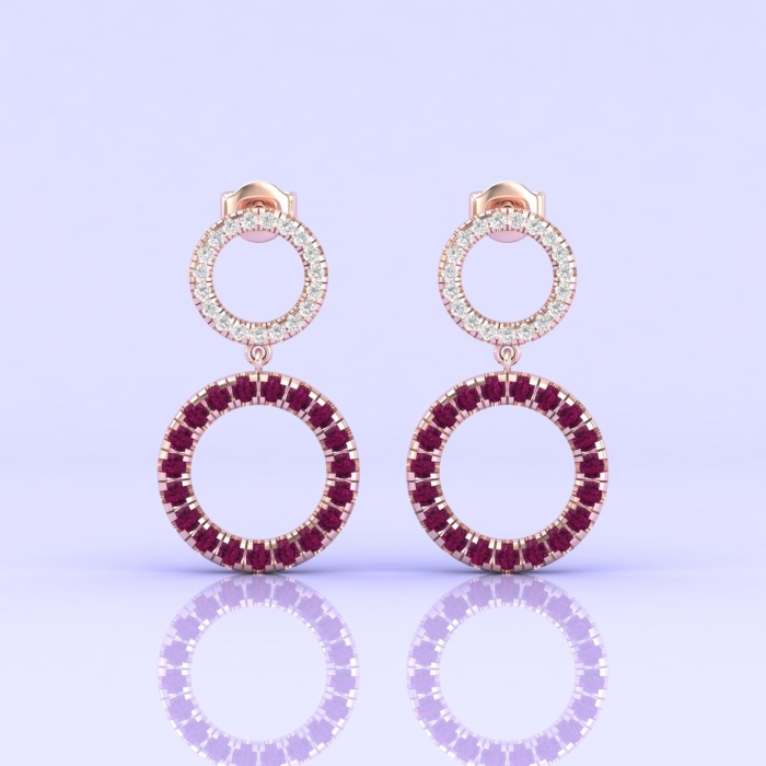 Dainty 14K Natural Rhodolite Garnet Dangle Earrings, January Birthstone Earrings For Women, Everyday Gemstone Jewelry For Her, Garnet Cut | Save 33% - Rajasthan Living 8