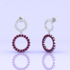 Dainty 14K Natural Rhodolite Garnet Dangle Earrings, January Birthstone Earrings For Women, Everyday Gemstone Jewelry For Her, Garnet Cut | Save 33% - Rajasthan Living 16