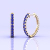 14K Dainty Natural Tanzanite Diamond Hoop Earrings, Gold Stud Earrings For Her, Everyday Gemstone Jewelry For Women, December Birthstone | Save 33% - Rajasthan Living 22