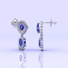 14K Dainty Tanzanite Dangle Earrings, Handmade Jewelry, Art Deco Style Earrings, Party Jewelry, Gemstone Earrings, Cushion Tanzanite Jewelry | Save 33% - Rajasthan Living 20