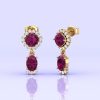 Rhodolite Garnet 14K Dangle Earrings, Dainty Raspberry Garnet Earrings, Handmade Jewelry, Party Jewelry, Art Nouveau Jewelry, Gift For Her | Save 33% - Rajasthan Living 16