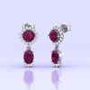 Rhodolite Garnet 14K Dangle Earrings, Dainty Raspberry Garnet Earrings, Handmade Jewelry, Party Jewelry, Art Nouveau Jewelry, Gift For Her | Save 33% - Rajasthan Living 21