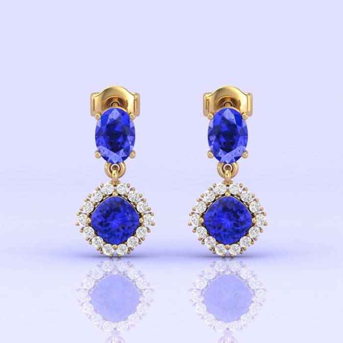 Dainty 14K Natural Tanzanite Dangle Earrings, Handmade Jewelry For Women, Everyday Gemstone Earrings For Her, December Birthstone Jewellery | Save 33% - Rajasthan Living 12
