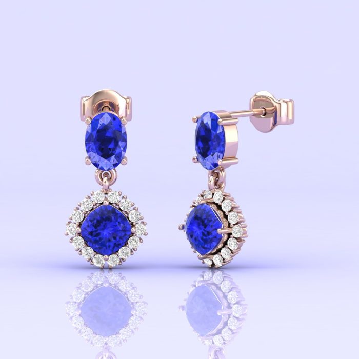 Dainty 14K Natural Tanzanite Dangle Earrings, Handmade Jewelry For Women, Everyday Gemstone Earrings For Her, December Birthstone Jewellery | Save 33% - Rajasthan Living 11