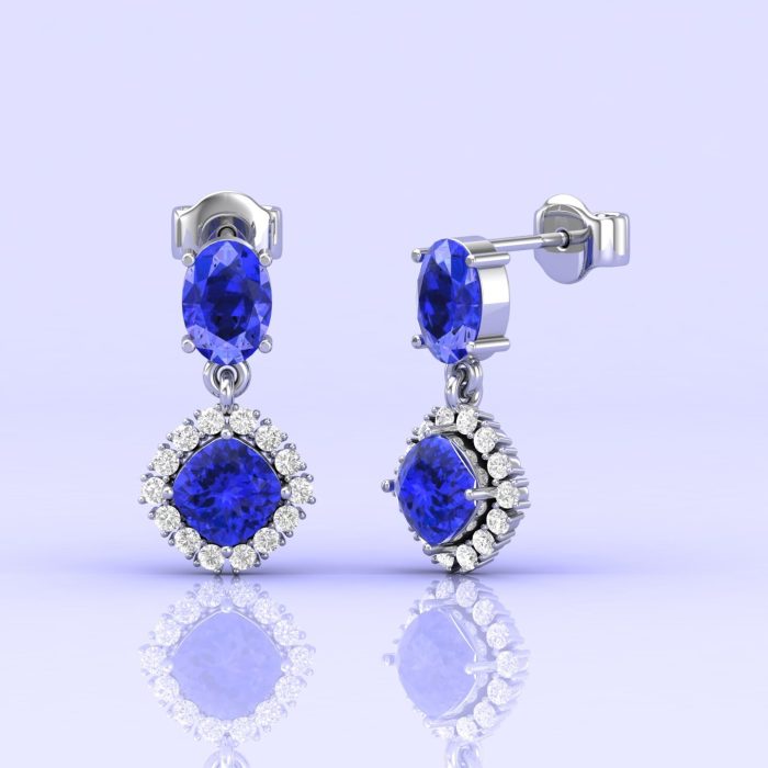 Dainty 14K Natural Tanzanite Dangle Earrings, Handmade Jewelry For Women, Everyday Gemstone Earrings For Her, December Birthstone Jewellery | Save 33% - Rajasthan Living 6
