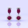 14K Dainty Natural Rhodolite Garnet Dangle Earrings, Everyday Gemstone Earrings For Women, Gold Stud Earrings For Her, January Birthstone | Save 33% - Rajasthan Living 15