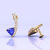Dainty 14K Tanzanite Drop Earrings, Natural Tanzanite Earrings, Handmade Jewelry, Trillion Cut Jewelry, Gift For Women, Anniversary Gift | Save 33% - Rajasthan Living 22