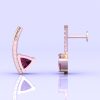 14K Dainty Rhodolite Dangle Earrings, Handmade Jewelry, Gift For Women, Party Jewelry, Minimalist Earrings, Art Nouveau Earrings, Garnet Cut | Save 33% - Rajasthan Living 23