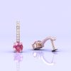 Pink Spinel 14K Stud Earrings, Dainty Stud Earrings, Handmade Jewelry, Natural Spinel, Art Deco Earrings, Gift For Women, August Birthstone | Save 33% - Rajasthan Living 23