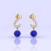 Dainty 14K Tanzanite Dangle Earrings, Handmade Jewelry, Natural Tanzanite Earrings, Round Gemstone Earrings, Party Jewelry, Gift For Women | Save 33% - Rajasthan Living 22