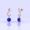 Dainty 14K Tanzanite Dangle Earrings, Handmade Jewelry, Natural Tanzanite Earrings, Round Gemstone Earrings, Party Jewelry, Gift For Women | Save 33% - Rajasthan Living 21