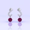 Rhodolite Garnet 14K Dangle Earrings, Natural Garnet Jewelry, Handmade Jewelry, Art Deco Style Earrings, Gift For Her, Anniversary Gift | Save 33% - Rajasthan Living 20