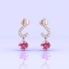 Natural Pink Spinel 14K Dainty Dangle Earrings, Spinel Handmade Earrings, Everyday Gemstone Earrings For Women, Gold Stud Jewelry For Her, | Save 33% - Rajasthan Living 15