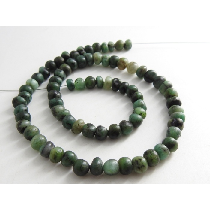 Natural Emerald Smooth Roundel Bead,Handmade,Matte Polished,Loose Gemstone 16Inch Strand B12 | Save 33% - Rajasthan Living 10