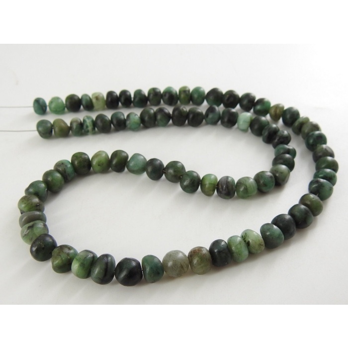 Natural Emerald Smooth Roundel Bead,Handmade,Matte Polished,Loose Gemstone 16Inch Strand B12 | Save 33% - Rajasthan Living 8