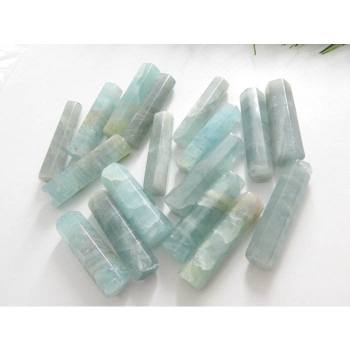 Aquamarine Crystals,Stick,Baguette,Irregular Bead,Fancy,Handmade,Loose Stone,For Making Jewelry,One Piece 40MM Long Approx,100%Natural (C1) | Save 33% - Rajasthan Living 10