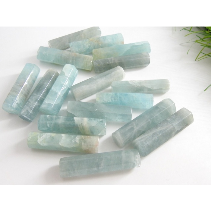 Aquamarine Crystals,Stick,Baguette,Irregular Bead,Fancy,Handmade,Loose Stone,For Making Jewelry,One Piece 40MM Long Approx,100%Natural (C1) | Save 33% - Rajasthan Living 6