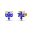 14K Dainty Natural Tanzanite Stud Earrings, Gold Cartilage Stud Earrings For Women, Everyday Gemstone Earring For Her, December Birthstone | Save 33% - Rajasthan Living 17