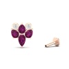 Natural Rhodolite Garnet 14K Dainty Stud Earrings, Gold Stud Earrings For Women, Everyday Gemstone Cartilage Stud Earring For Her, Garnet | Save 33% - Rajasthan Living 16