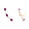 Natural Rhodolite Garnet 14K Dainty Ear Climbers, Gold Climber Stud Earrings For Women, January Birthstone Earring For Her, Handmade Jewelry | Save 33% - Rajasthan Living 20