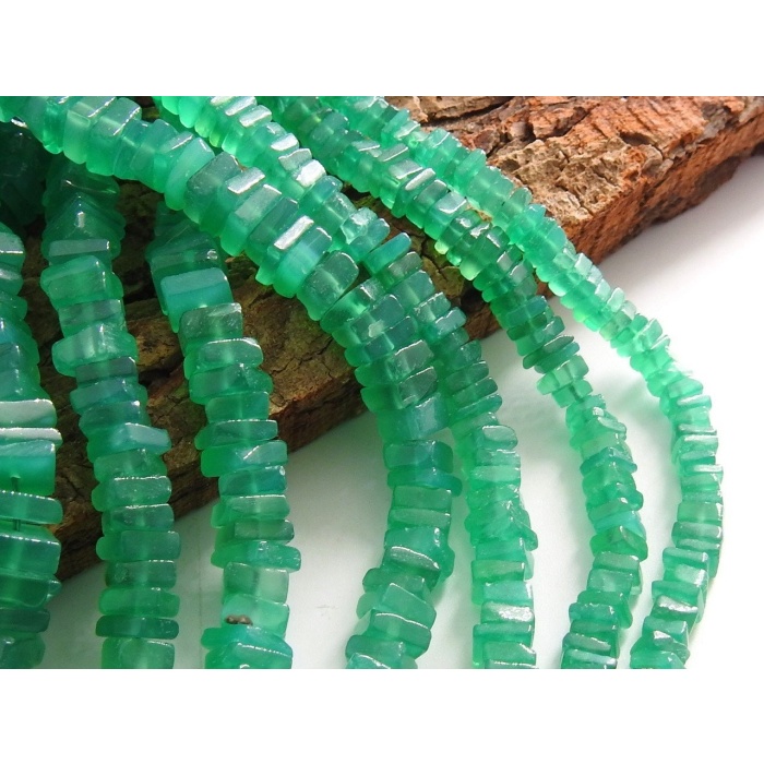 Green Onyx Smooth Heishi,Square,Cushion Shape Bead,Wholesale Price,New Arrival,100%Natural,PME-H1 | Save 33% - Rajasthan Living 8