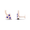 14K Dainty Natural Tanzanite Stud Earrings, Gold Climber Stud Earrings For Women, Everyday Gemstone Earring For Her, December Birthstone Gem | Save 33% - Rajasthan Living 22