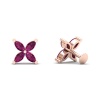 Natural Rhodolite Garnet 14K Dainty Stud Earrings, Gold Stud Earrings For Women, Everyday Gemstone Butterfly Earring For Her, January Jewel | Save 33% - Rajasthan Living 20