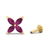 Natural Rhodolite Garnet 14K Dainty Stud Earrings, Gold Stud Earrings For Women, Everyday Gemstone Butterfly Earring For Her, January Jewel | Save 33% - Rajasthan Living 15