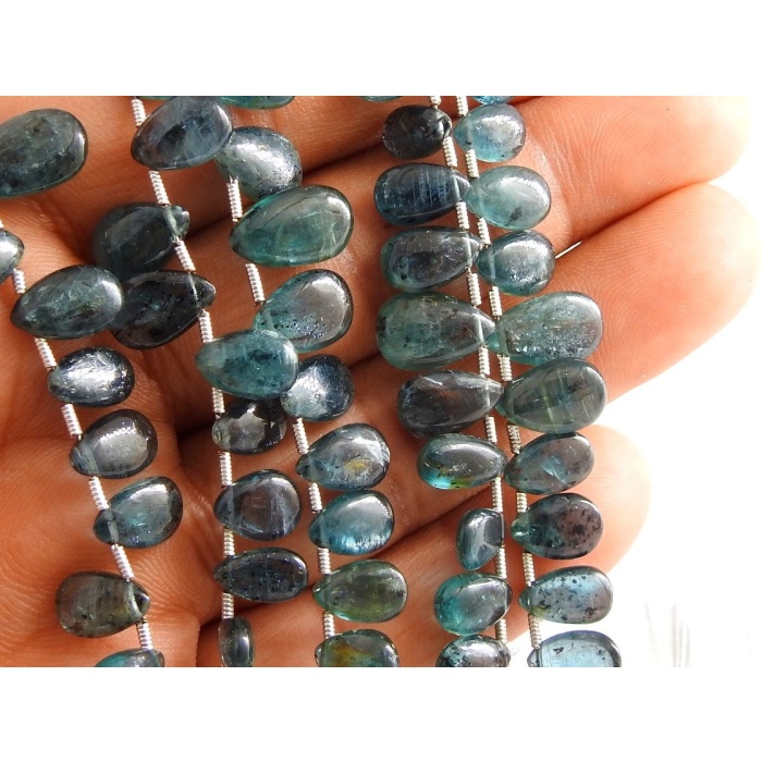 Teal Green Moss Kyanite Smooth Teardrop,Indigo,Blue,Drop,Loose Stone,Earrings Bead 100%Natural 21Piece Strand 13X7To7X5MM Approx PME(BR9) | Save 33% - Rajasthan Living 8